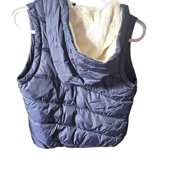 American Eagle Outfitters Mens Puffer Vest Navy Blue S/P Quilted Sleeveless Jack - Picture 7 of 8